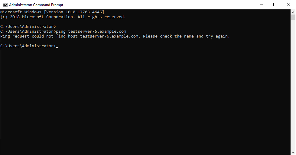 Commandline Ping Showing Invalid Host